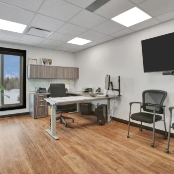 Bourgeault Tillage Tools office with cabinetry